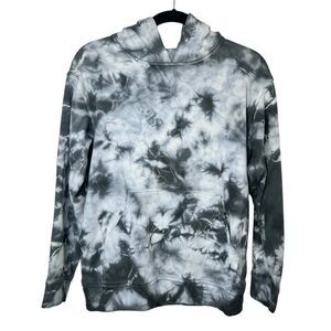 Lululemon All Yours Hoodie Hooded Sweatshirt Gray Tie Dye Sz 6